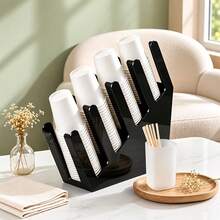 2pcs Commercial Cup Dispenser And Straw Holder, Heavy Duty Desktop Cup Rack, Non-Food Contact Storage, Suitable For Coffee Shop And Office, Space-Saving, Durable, Stylish - Multicolor - View 10