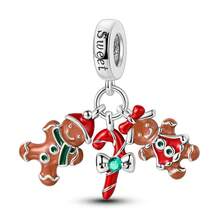 Christmas Charms-Santa Claus, Reindeer, Christmas Stockings, Gingerbread Men Pendants For Making DIY Bracelets Or Necklaces; Accessories Gifts - Silver - View 16