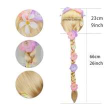 ASTYLER Long Blonde Rapunzel Wigs For - Princess Girl Costume Cosplay Fairytale Ball Braid Wigs For Halloween Christmas Party Hair - Blonde - View 3