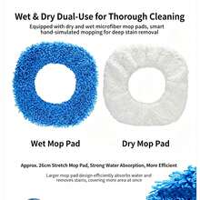 Smart Automatic Mopping Robot, Hands-Free Home Floor Mop, Dry And Wet Use, Simulated Hand Mopping Technology, Quiet Cleaning, Long Battery Life, Suitable For Hard Floors - Robot Vacuum Cleaner - View 7