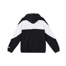 Nike Men's Color-Block Contrast Patchwork Fashionable Versatile Comfortable Sport Casual College Style Long Sleeve Hoodie - Black and White - View 4