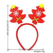 1/5 Piece Classic Christmas Headband - Holiday Party Accessory With Santa, Reindeer, Christmas Tree Design - Durable Plastic Construction, Non-Electric, Feather-Free Seasonal Headband - Headband - View 12