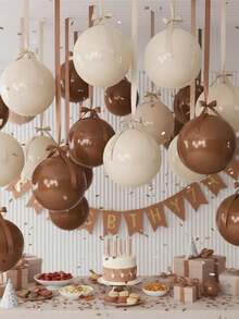 6/12/18pcs 22 Inch Large Round Foil Balloons, Suitable For Ceiling Holiday Decoration, New Year, Birthday, Wedding Party Decoration - Multicolor - View 3