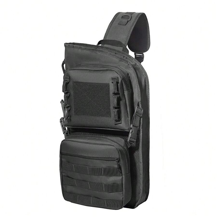 1pc Outdoor Entertainment Archery Bag, Multi-Functional MOLLE Mounting System Multi-Purpose Independent Storage Pockets Oxford Cloth One Shoulder Arrow Bag - Multicolor - View 1
