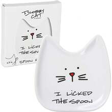 Cute Cat Ceramic Spoon Holder, Funny "I Licked The Spoon" Kitchen Spoon Holder, Cat-Shaped Utensil Holder, Suitable For Countertop And Stove, Kitchen Decor Gift For Cat Lovers. Practical Kitchen Utensils, Kitchen Storage Supplies, Kitchen Supplies, Kitchen Utensils: Unusual But Practical Items, Kitchen Decor, Kitchen Utensils, Organized, Kitchen Storage Rack - Multicolor - View 5