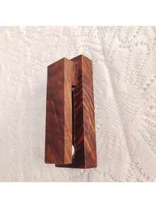 Wooden Towel Hook No-Drill Bathroom Home Use Strong Adhesive Wall Mount Clothes Hook Concealed Wooden Clothes Hook, Rustic Wall Hook For Towel Robe Coat Hat, Peel And Stick Wood Hook Self Adhesive Heavy Duty, Christmas Home Decor Gift - Multicolor - View 6