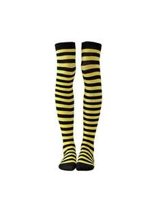 4pcs/Set Cute Bee Costume Set: Bee Dress + Headband + Bee Wings + Striped Socks, Perfect For Carnival, Festivals, Parties And Role Play, Halloween Cosplay - Multicolor - View 2