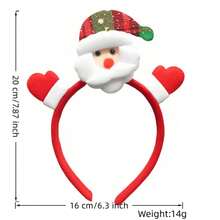 1/5 Piece Classic Christmas Headband - Holiday Party Accessory With Santa, Reindeer, Christmas Tree Design - Durable Plastic Construction, Non-Electric, Feather-Free Seasonal Headband - Headband - View 13