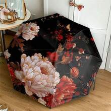 1PC Floral Multi-Color Umbrella, Cute Beautiful Elegant Faux Plant Style, Dual-Use Sun And Rain Portable Windproof Parasol, Decorative Umbrella, Suitable For Weddings, Birthdays, Parties, Outdoor Activities, All Seasons, Can Be Given As A New Year Gift - Multi-color - View 3