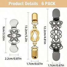 1Pc/2/3/4Pcs Waist Tightening Sweater Clips, With Buckle, Women's Multi-Purpose Shawl And Cardigan Clips - Multicolor - View 5