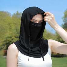 1pc Spring/Summer Sun Protection Hat, Neck Coverage, Large Area Coverage, Includes Hat, Mask, Neck Gaiter, Sun Hood, Breathable And Portable, Suitable For Men And Women Full Face Mask - Multicolor - View 7
