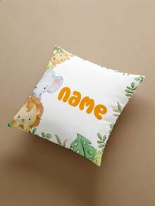 1pc Customizable Personalized Text Print Double-Sided Pillow Case, Pillow Case, Patterned Pillow Case, Suitable For Holiday Gifts, DIY Patterned Pillow Case, For Family, Friends And Yourself - Orange - View 7