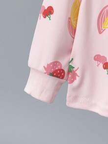 7 Sets 1 Set Random Girls Cartoon Underwear Set Cute Printed Medium Thick Long Sleeve Long Pants Loungewear Set Printed Autumn Top And Bottom - Multicolor - View 5