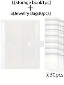 1pc Frosted Transparent Jewelry Storage Book, Portable Jewelry Organizer Binder For Rings, Earrings, Necklaces, Bracelets And Small Accessories - Jewelry Storage Book - View 11