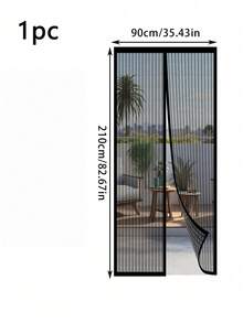 1pc Soft Mesh Magnetic Screen Door, Breathable Mosquito & Fly Proof Net, Easy Install Self-Adhesive Soft Door Curtain, Suitable For Year-Round Use, Fits Front Door, Sliding Door, Fly Screen/Insect Mesh - Multicolor - View 19