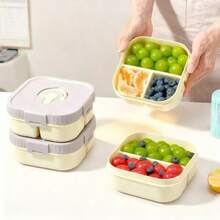 PP Microwaveable Compartment Bento Box Adult, Divided Portable Lunch Box For Student, Leakproof Small Lunch Containers With Lids, Cute Japanese Bento Box, Mini Snack Fruit Container For School - Multicolor - View 2