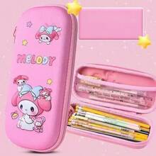 1pc/PVC 3D Kuromi/Cinnamoroll/Hello Kitty/My Melody Cartoon 3D Sanrio School Stationery Large Capacity Multi-Function Student Pencil Case Birthday Gift Back To School Season Gift Parents' First Choice - Multi-color - View 4