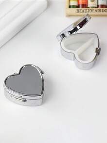 Oval Portable Pill Box, Mini Metal Storage Box, Dual Compartment Portable Pill Box, Suitable For Storing Pills And Jewelry; Ideal For Daily Carrying Of Medications And Vitamins, A Must-Have For Healthcare Professionals. - Multicolor - View 8