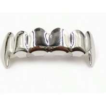 1 buah HIPHOP Hip Hop Teeth Grillz Gigi Tajam Berlapis Emas Dekorasi Gigi - MultiWarna - View 9