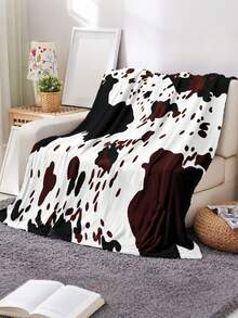1pc Modern Style Soft & Comfortable Blanket, Minimalist Cool Design, Multi-Purpose Throw For Sofa, Bed And More, Outdoor Camping Leisure Blanket, Suitable For Home, Picnic, Travel, All-Season Comfort, 280gsm Polyester, Machine Washable - Multicolor - View 2
