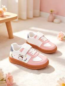 Girls' Cute Rabbit Casual Sneakers, Kids' Skate Shoes - Pink - View 9