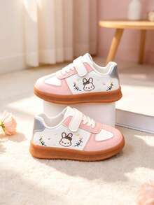 Girls' Cute Rabbit Casual Sneakers, Kids' Skate Shoes - Pink - View 14