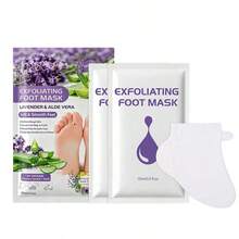 APPVERA Foot Mask Lavender And Aloe Vera Exfoliating Foot Mask For Rough And Dry Feet With Lactic Acid, Urea, And Malic Acid, Moisturizing And Nourishing, Softens Rough Skin, Essence Socks - 1 Pc - View 3
