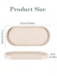 1 Pack / 2 Packs Oval Silicone Bathroom Tray, Waterproof Countertop Organizer Tray For Vanity, Sink, Dresser, Kitchen, Perfume, Soap And Skincare Storage - Multicolor - View 7