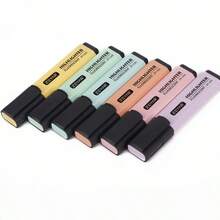 6/12pcs Macaron Color Highlighters, Colorful Note Highlighters, Suitable For Journals, Notebooks, School And Office Supplies, Back To School Season - Multicolor - View 8