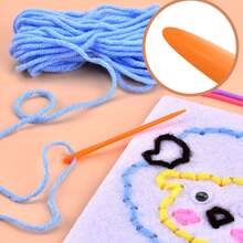 12-Pattern Beginner Sewing Set, Starter Kit - Includes Multiple Style Combinations, Plastic Needles, Thread, DIY Sewing Board, Children's Sewing Set, Children's Felt Crafts, Felt Set, Helps Develop Fine Motor Skills - Multicolor - View 11