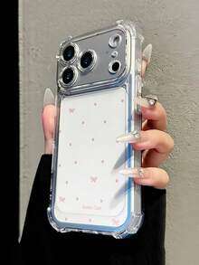 1pc Minimalist Black Polka Dot & Bow Cross Design Anti-Drop Phone Case, Summer Essential, Perfect For Daily Use, Compatible With IPhone 16/16 Pro/16 Plus/16 Pro Max/17/17 Pro/17 Pro Max/15/15 Pro/15 Pro Max/15 Plus/14/14 Pro/14 Pro Max/13/13 Pro/13 Pro Max/12/12 Pro/12 Pro Max/18 Pro/18 Pro Max - Clear - View 4