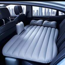 1pc Modern Minimalist Double Outdoor Camping Inflatable Mattress, Car Back Seat Inflatable Mattress, With 2 Inflatable Pillows And Foot Mat, Multi-Functional Portable Foldable PVC Inflatable Mattress, Non-Electric, Suitable For Outdoor Enthusiasts - Grey - View 8