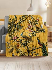1pc 2D Ditsy Floral Pattern Soft & Comfortable Blanket, Outdoor Camping Leisure Blanket, Multi-Purpose Throw Blanket For Sofa, Bed And More, Suitable For Home, Picnic, Travel, All Seasons Comfort, Gift Blanket For Family And Friends - Multicolor - View 3