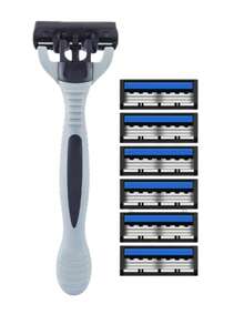 Men's 3-Layer Manual Shaver Set With Anti Slip Handle, Multiple Replacement Blades - Perfect For Trimming Beards And Beards, Men's Grooming Set | Stylish Shaver Design | Durable Shaver Set, Beard Grooming Set - Multicolor - View 19