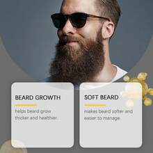Aceite para el Cuidado de la Barba East Moon para Hombres, Limpieza Suave, Nutritivo, Hidratante y Suavizante, Aceite Esencial para el Cuidado de la Barba - 1 - Ver 3
