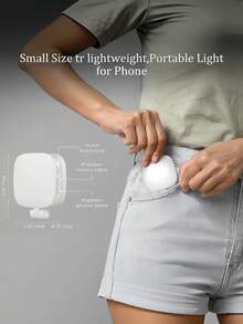 Magnetic Selfie Fill Light Compatible With MagSafe, Rechargeable LED Fill Light With Mirror, CRI≥95, 5 Color Temperatures, Foldable Ring Light - Aaaa - View 6