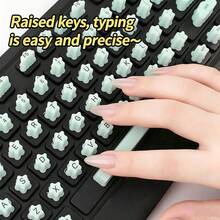 1 buah Stiker Keyboard/Tombol Khusus Kuku Panjang/Hadiah Praktis dengan Motif Langit Berbintang dari Silikon Universal untuk Seni Kuku - View 4