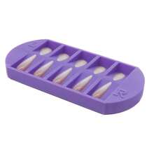Multi‑Grid Nail Art Storage Box, Divided Press‑On False Nail Sorting Tray For Manicure Nail Art Accessories Storage - Purple - View 4