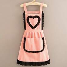 1pc/2pcs Reusable Stylish Canvas Aprons With Freely Adjustable Tightness. Made Of Soft And Wear-Resistant Fabric, They Are Stain-Proof And Breathable For Home Kitchen Cooking. Oil Stains Can Be Wiped Off Easily, Making Cleaning Effortless. - Multicolor - View 3