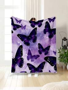 1pc Modern Style Soft & Comfortable Blanket, Minimalist Cool Design, Multi-Purpose Throw For Sofa, Bed And More, Outdoor Camping Leisure Blanket, Suitable For Home, Picnic, Travel, All Seasons Comfort, 280gsm Polyester, Machine Washable - Multicolor - View 8