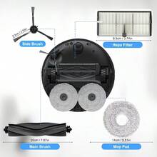 21 st reservdelskit för smart robotdammsugare L10s Pro Ultra Heat/L10s Ultra Gen2/L40 Ultra AE/X30 Ultra/Mova E30 Ultra, multifunktionellt set med huvudborste, dammpåse, mopp, filter och sidoborste - Visa 3