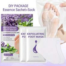 APPVERA Foot Mask Lavender And Aloe Vera Exfoliating Foot Mask For Rough And Dry Feet With Lactic Acid, Urea, And Malic Acid, Moisturizing And Nourishing, Softens Rough Skin, Essence Socks - 1 Pc - View 6