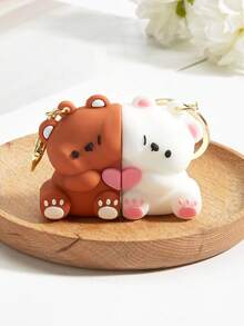 Cute Bear Couple Keychains,Matching Key Rings,Best Friend Accessories,Bag Charms,Car Keychain Lanyards.Everyday Outfits,Festival,Birthday,Gifts. - Multicolor - View 12