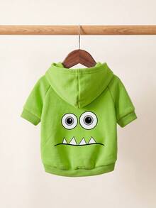 LUCKIE PAL 1 buah Hoodie Hewan Peliharaan Bergambar Monster Lucu, Cocok untuk Anjing Chihuahua dan Anjing Kecil, Lapisan Dasar Pelindung Kutu Fisik untuk Hewan Peliharaan Anjing, Rompi Modis untuk Kucing dan Anjing, Dalam dan Luar Ruangan - MultiWarna - View 2