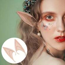 1/2 Pairs Cosplay Elf Fairy Ears, Soft Pointed Ears, Anime Party Costume Accessories, Suitable For Halloween Christmas Party - Multicolor - View 2