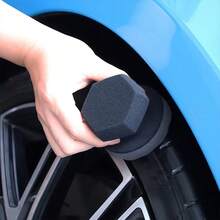 3, Multifunctional All-In-One Handheld Car Wash Tool, Sponge Surface For Waxing, Polishing And Wiping, Brush Head For Tire Crevice Dirt, No Need For Multiple Tools For Home Car Washing, Practical Car Wash Accessory - Wavy Car Wash Sponge - View 2
