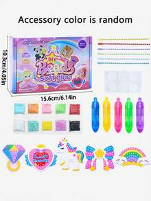 Children's Beaded Set, Bead Pen Art And Mosaic Craft Kit, Focus Game, Handmade Diamond Painting, DIY Craft Kit With Colorful Bead Pens And Fun Templates, Creative Craft Activity For Boys And Girls (Accessory Colors Random) - Multicolor - View 12