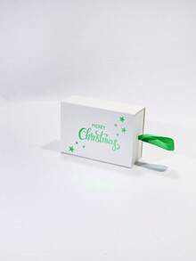 5pcs Festive Christmas Slide-Out Favor Boxes, Small Square Gift Packaging With Metallic Lettering And Matching Ribbon Handle, Reusable Holiday Boxes For Winter Parties, Family Celebrations, Table Displays And Surprise Gifts - 8.5x6x3cm - View 12