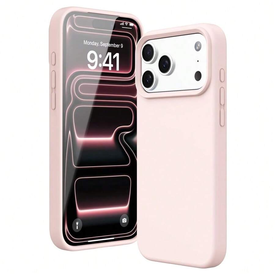 液態矽膠手機殼,適用於 iPhone 18 Pro Max,柔軟防滑握感 | 超細纖維內襯防摔保護,易於清潔,超薄設計,兼容 18 Pro Max/18 Pro/18/17/16/15/14/13/12 系列 - 莫蘭迪粉 - 查看 1