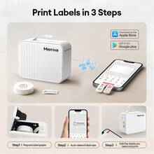 Printer Label Mini Marklife Memiva A1, Printer Stiker Perekat Tanpa Tinta Nirkabel Bluetooth untuk Usaha Kecil, Rumah, Sekolah, Kantor, Kompatibel dengan iOS & Android - MultiWarna - View 4